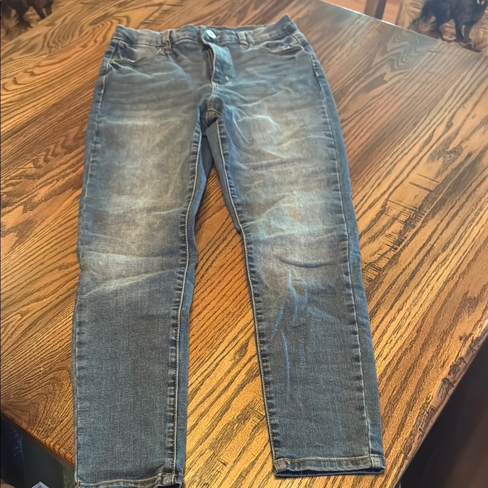 No Boundaries Blue Skinny Jeans with Distressed Style